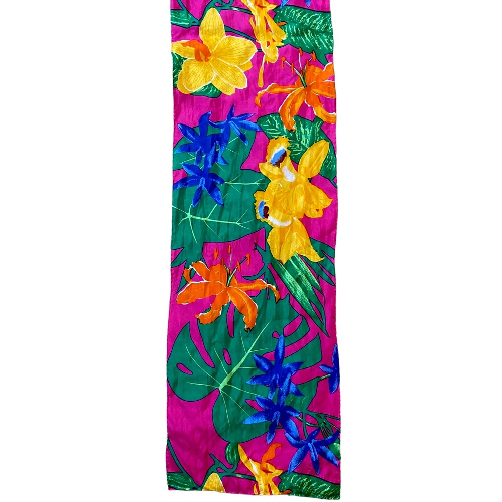 VINTAGE VIBRANT FLORAL SCARF